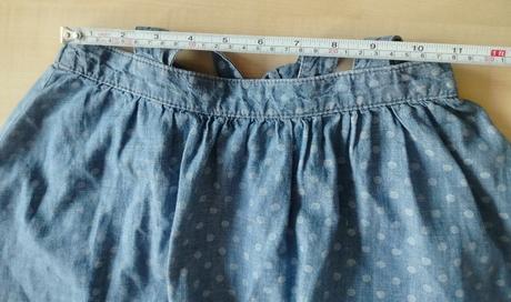 Bodkovaná suknička s trakmi, h&m,140