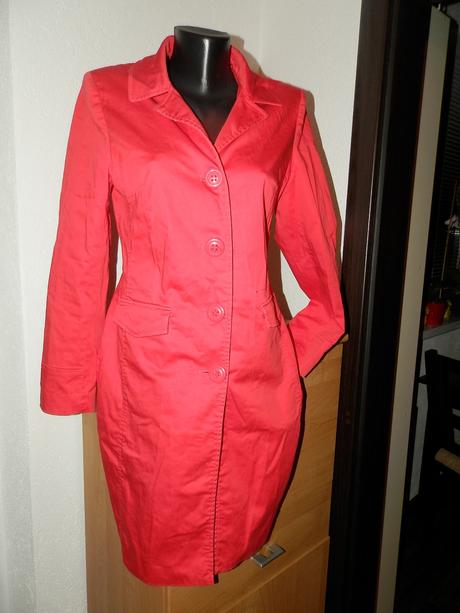 Bonprix prechodný podšitý červený kabátik m, bonprix,m