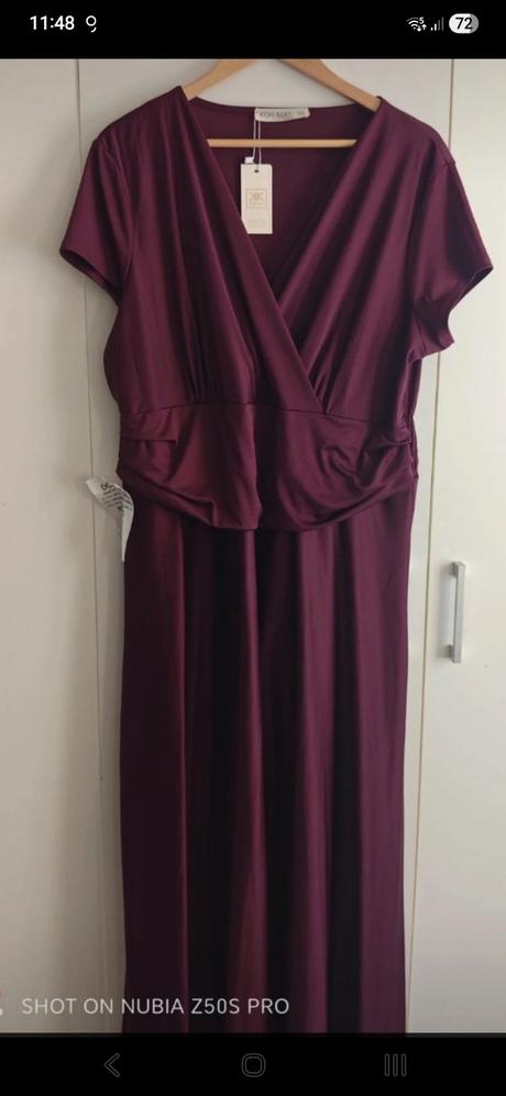 Bordove dlhe saty, xxxl