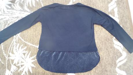 Čierne tričko s trblietavou časťou, pepco,128