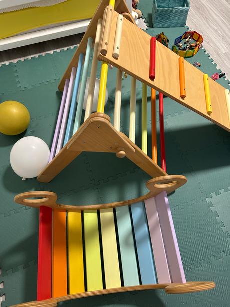 Montessori komplet - hojdacka+smyklavka+strecha, 