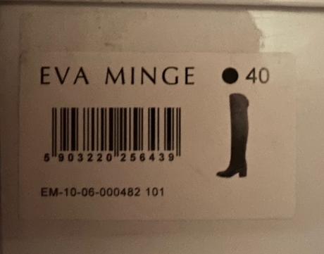 Kožené čižmy nad kolená zn. eva minge, 40