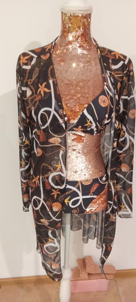 Krasny set plavky a kardigan, s