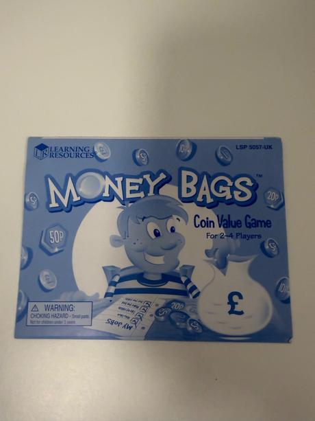 Spoločenská hra money bags coin value game,