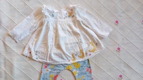 Vyšívaná dievčenská súprava next, next,86