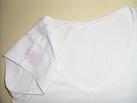 Biele tricko s kvietockom, s
