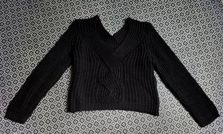 Krátky pletený sveter, 