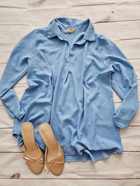 Pekná modrá blúzka /košela,