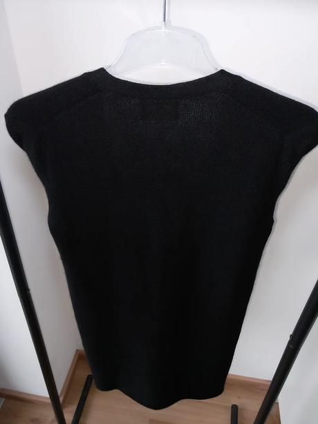 Čierny kašmírový kardigán eric bompard 36/s, s