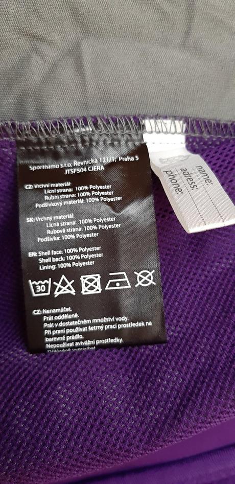 Fialová softshellová vetrovka 140/146, lewro,140