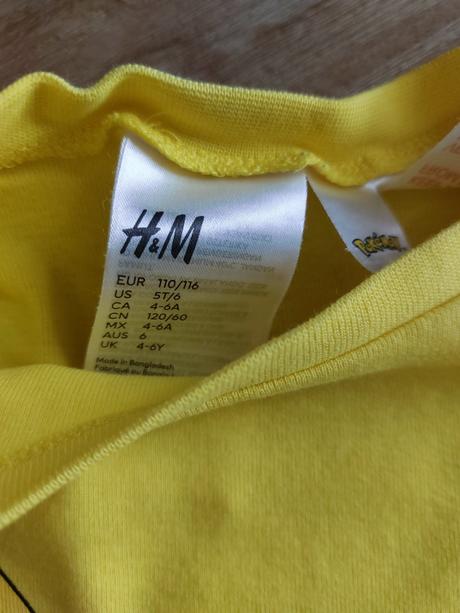 Pyžamko pokémon zn.h&m 110/116, h&m,110