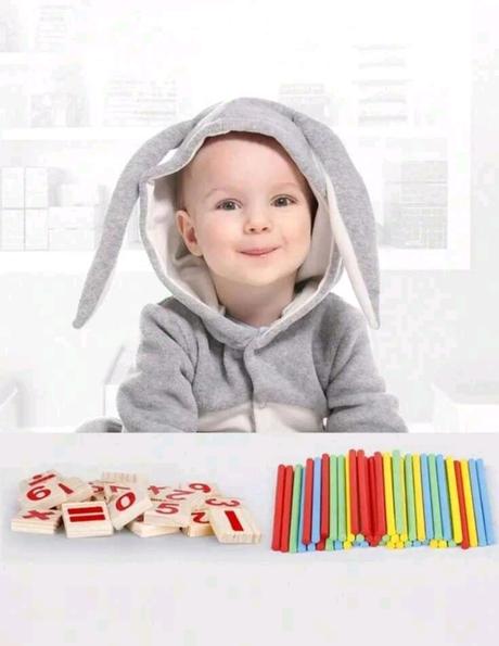 Drvené čísla montessori set 65ks,