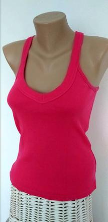 Jednoduché ružové tielko - veľ. s, s