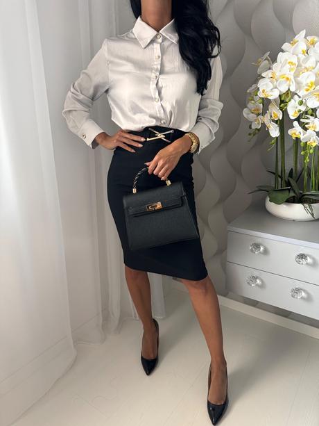 Saténová blúzka, s