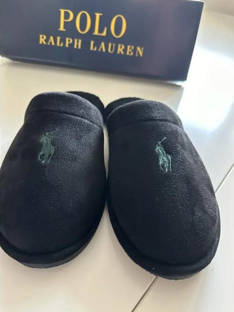 Papuče polo ralph lauren čierne, pc 90 eur, ralph lauren,39