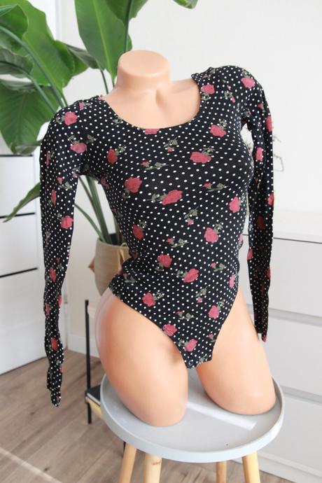 Kvietkovaný body top, xs, xs