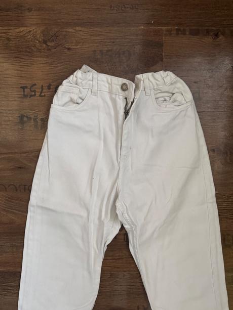 Biele rifle h&m 12-13y s reguláciou v pase, h&m,158