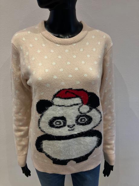 Dámsky bodkovaný sveter panda cropp (s), s