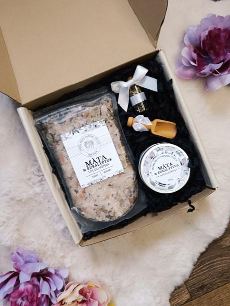 Handmade - peeling a soľ do kúpeľa mäta & eukalypt, 