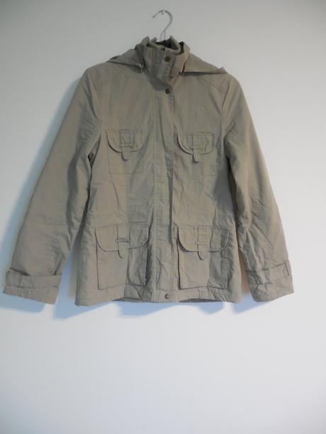 Sivá dámska bunda, l