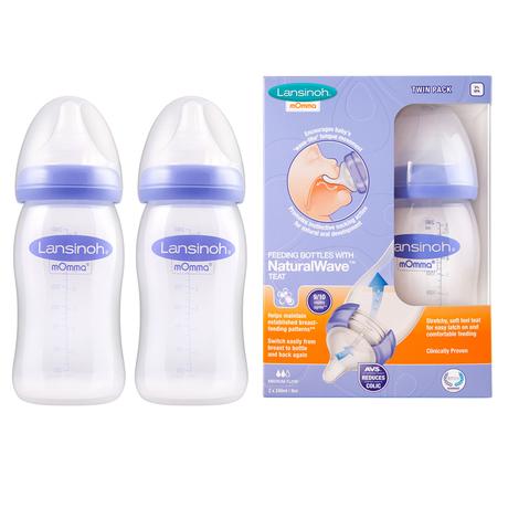 Lansinoh dojčenská fľaša s cumlíkom naturalwave cu,