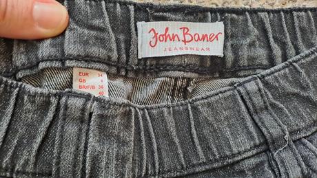 Čierne riflové leginy 34, bonprix,34