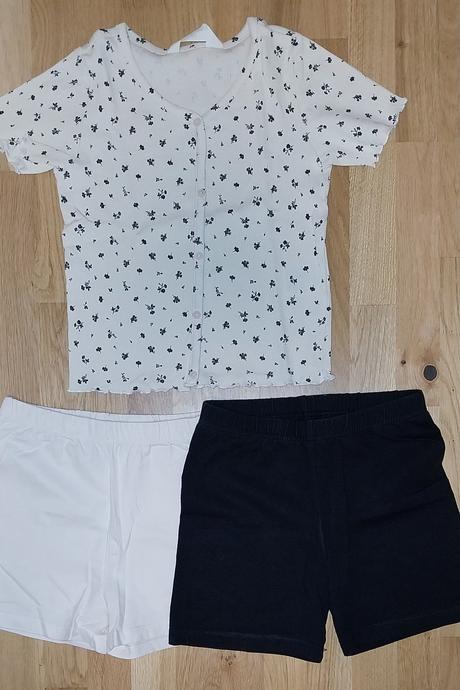 Kratasy a tričko 128/134, h&m,134