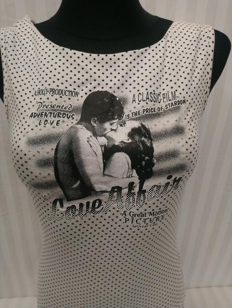 Dámsky čiernobiely elastický top, motív,y.o.u., xs, xs