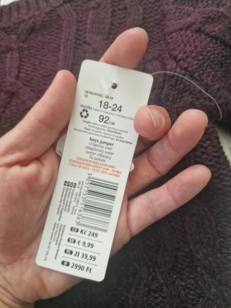 Svetrík 18-24m s visackou, f&f,92