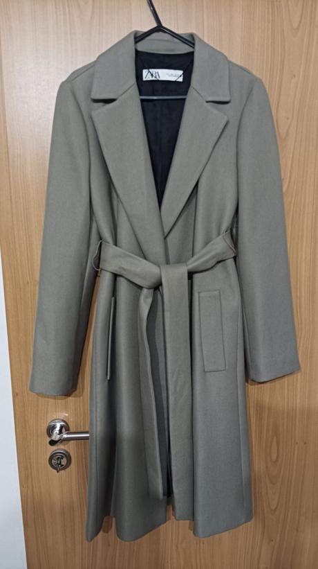 Krásny prechodný elegantný kabát zara, zara,s