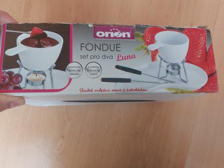 Fondue set pre dvoch, biely, 