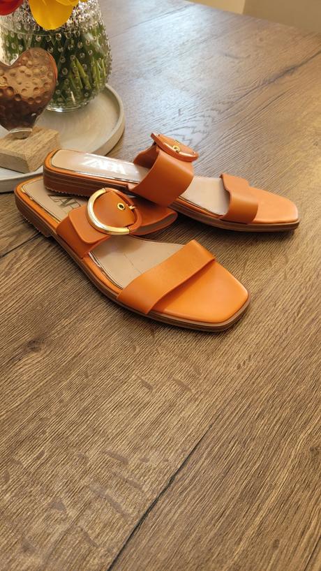 Kožené šľapky zara, zara,38