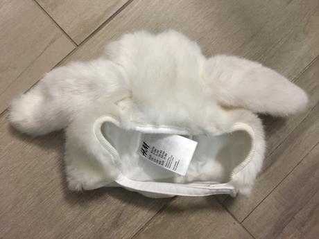 Kožušinková čiapočka pre malého zajačika, h&m,68