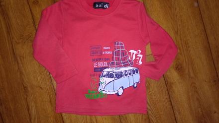 Červene tricko s autobusom 86/92, 86