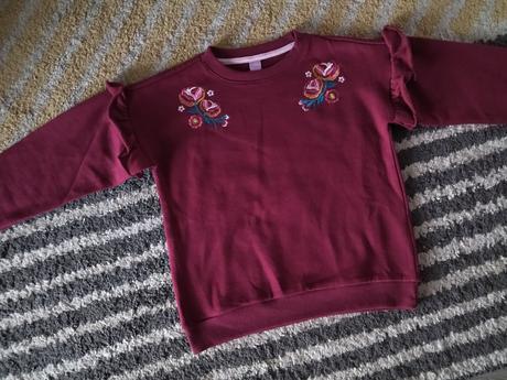 Zateplená mikinka s kvetinkami, dopodopo,128