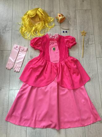 Kostym princezná peach super mario 9-10 rokov, 