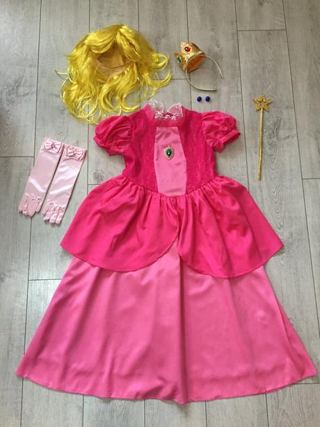 Kostym princezná peach super mario 9-10 rokov,