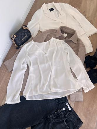 Biela blúzka, h&m,s