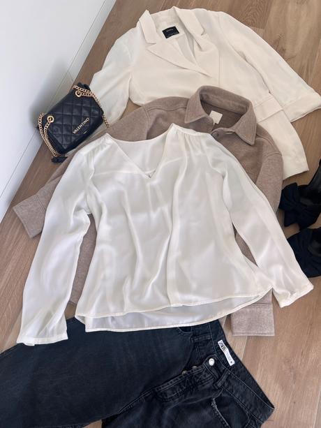 Biela blúzka, h&m,s