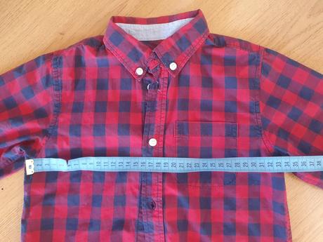 Vianočná károvaná košeľa h&m (veľkosť 104), 104