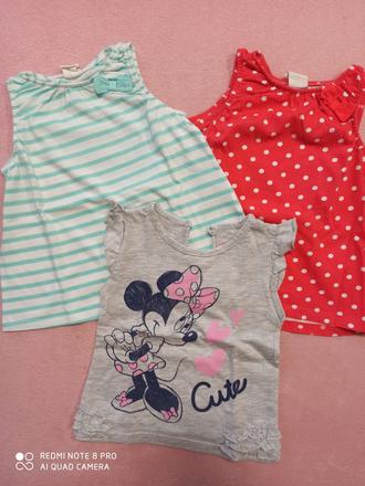 2x tricka na ramienka-vel.86, h&m,86