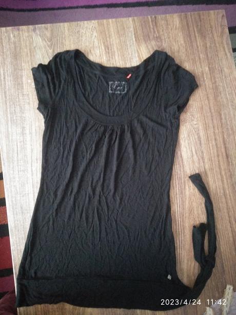 Padavy top čierny, h&m,s
