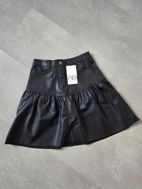Zara koženková sukňa xs/s, zara,34 / xs