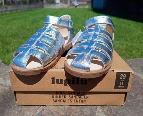 Lupilu nové strieborné metalické sandálky, lupilu,29