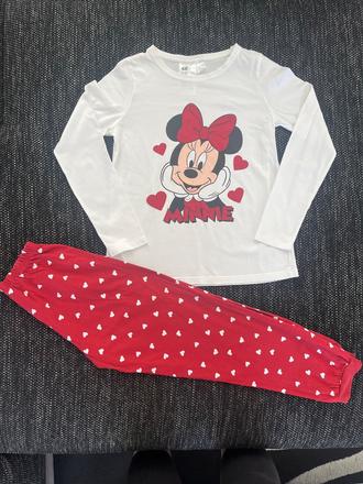 Pyžamo minnie 134/140, h&m,134