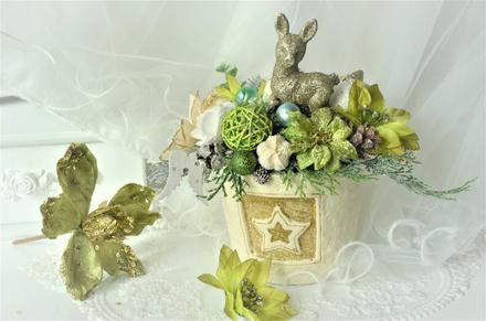 Vianočný aranž v zelenom prevedení,