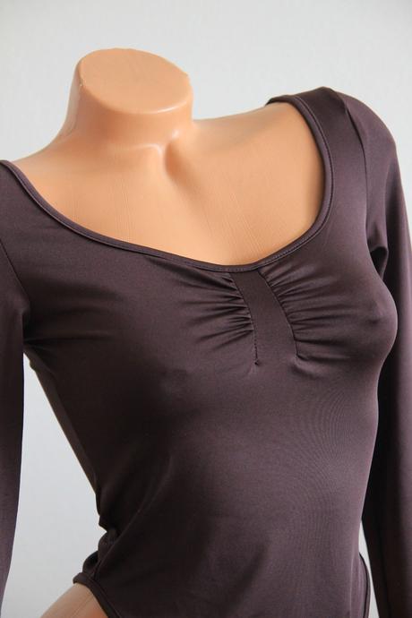 Tmavo hnedý body top, xs/s, xs