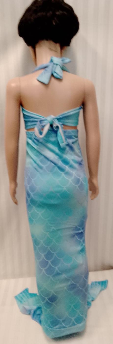 3 set plavecký morská víla modro tyrkysová, 110 cm, 110