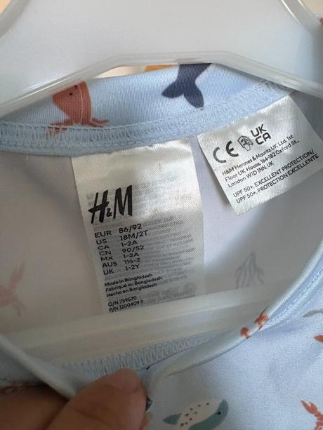 Uv / spf tricko nové, nenosené, h&m,86