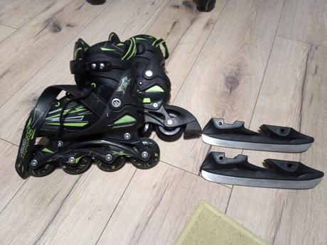Čierne korčule 2v1 chlapčenské, zealot,29